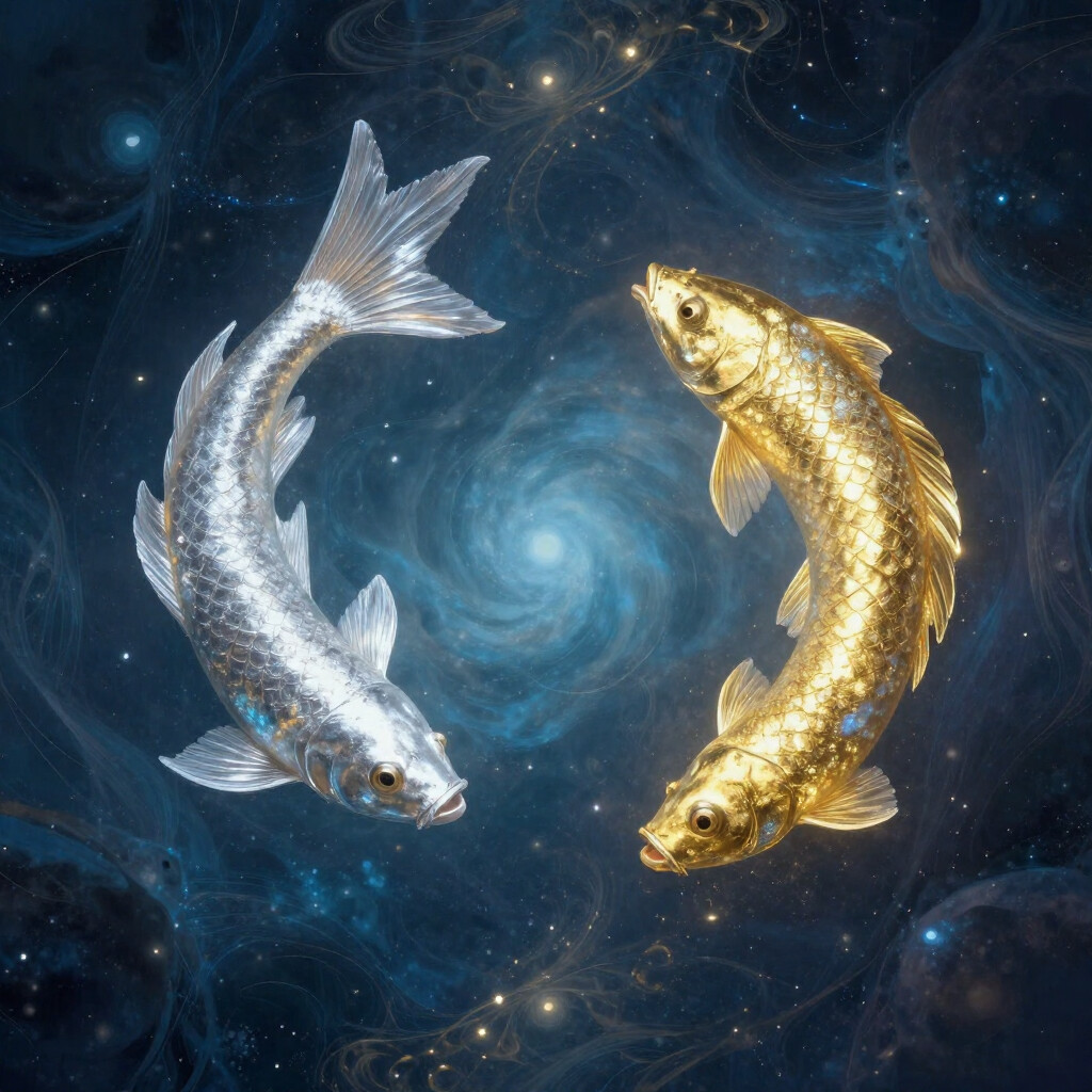 Pisces zodiac sign illustration