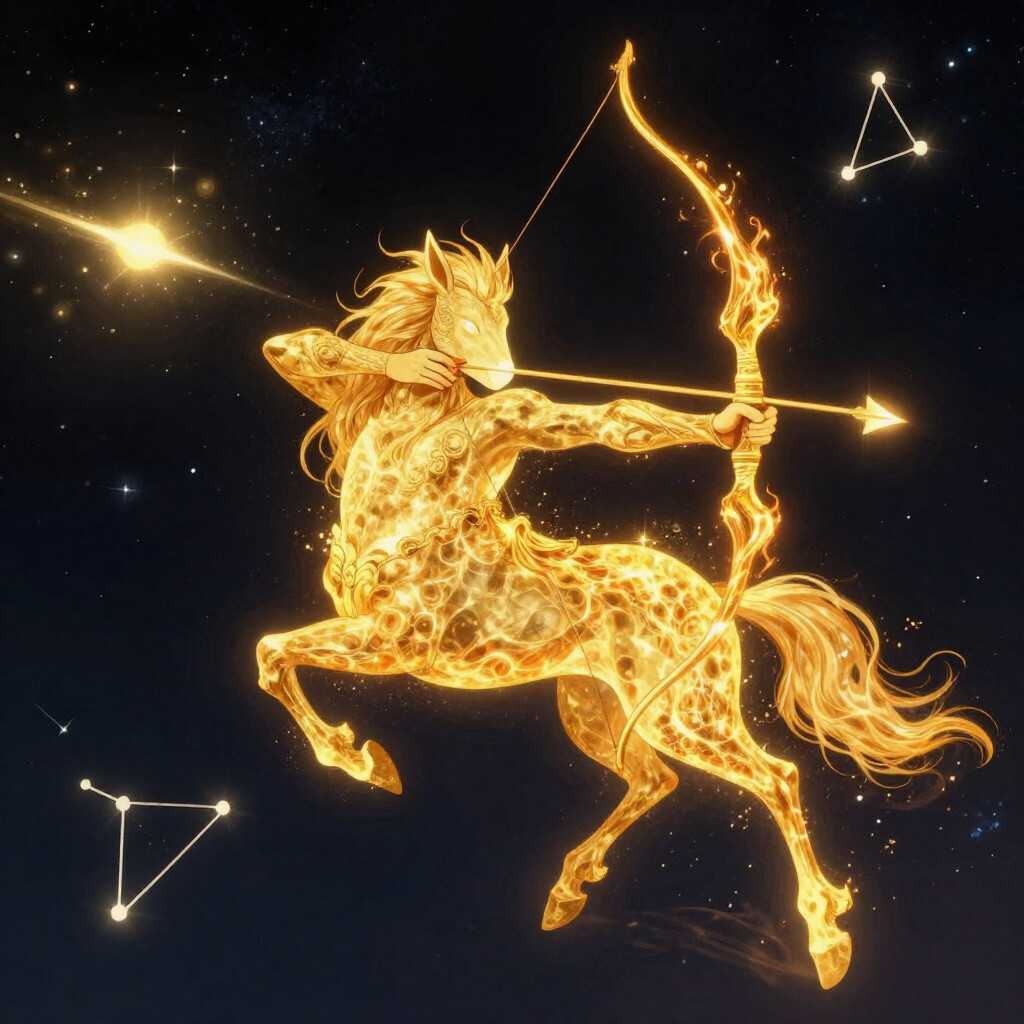 Sagittarius zodiac sign illustration